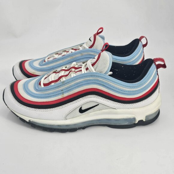 NIKE CW6986-100WHITE/RED/BLUE AIR MAX 97 ADORNS MENS SNEAKER SIZE US 8.5